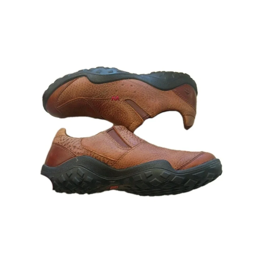 Wolverine MX Ortholite Brown Leather Slip On  Mens Size-9.5 Waterproof Rugged